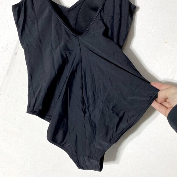 Christina Black One Piece Swimsuit Bathing Suit With Decorated Décolletage 14 - Picture 6 of 13